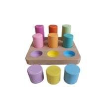 Moccotoys Montessori Eşleştirme Tablalı Silindir Seti - 9 Lu