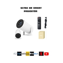 Taşınabilir Sinema Projeksiyon 720p Ev Sineması Bluetooth Android Akıllı Projektör