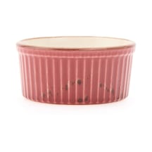 Tuluu Porselen Klasik Sufle Kabı - Mürdüm - 9 Cm Renkli