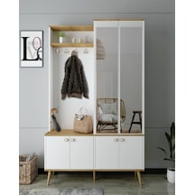 Floradesign Venus Vestiyer / Aynalı Vestiyer / Antre Portmanto Meşe Beyaz Floradesign Venus Vestiyer / Aynalı Vestiyer / Antre Portmanto Meşe Beyaz