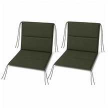 Microcase İple Sabitlemeli Katlanabilir Sırtlıklı Tasarım Kamp Sandalyesi Minderi Piknik Outdoor Balıkçılık 80x40 Cm 2 Adet Al5565 Yeşil