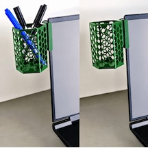 3d Baskı Monitor Kalemlik - Petek Desenli Laptop Kenar Altıgen Kalemlik-yeşil Çok Renkli