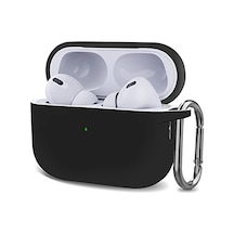 Pro 2.nesil Için Kılıf Askılı Mat Silikon Siyah Airpods Pro 2. Nesil İle Uyumlu Kılıf - Siyah Diğer
