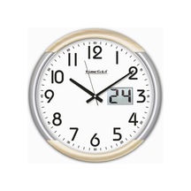 Dijital Takvimli Mekanik Klasik Sessiz Büyük Işyeri Duvar Saati Çok Renkli