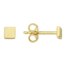Goldkupe 14 Ayar Altın Minik Kare Küpe 0,58 Gr-1806
