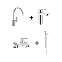 Grohe Bauedge Batarya 4'lü Set 31367001 Gümüş