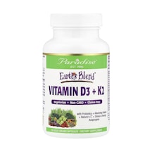 Paradise Herbs, Earth's Blend , Vitamin D3 + K2, 90 Vegetarian Capsules