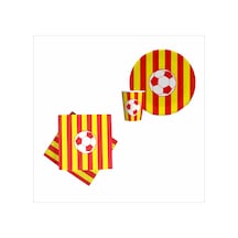 Taraftar Galatasaray 8 Tabak, 8 Bardak, 10 Peçete