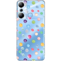 İnfinix Hot 20i İle Uyumlu Water Color 6 Kamera Korumalı Şeffaf Kılıf Şeffaf