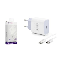 Genax Gnx011 Type-c Pd 25 W Şarj Adaptörü Set Beyaz