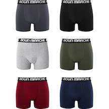 Boun Marche Erkek Boxer Likralı Premium 6'lı Kutu Evan Renkli - Evan - Classic Boun Marche Erkek Boxer Likralı Premium 6'lı Kutu Evan Renkli - Evan - Classic