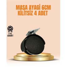 Hnrlıshp 6 Cm Kilitsiz Masa Ayağı Tekerleği 4 Lü Set Çok Amaçlı 4 Adet