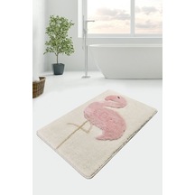 Pınk Flamıngo 70X120 Cm Banyo Halısı Paspas Yıkanabilir