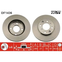 Honda Civic 6 Fren Diski On 1996-2001 Trw Df1436 2adettir