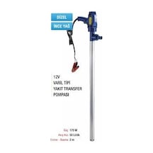12 Volt Varil Tipi Yakıt Transfer Pompası Dizel - İnce Yağ