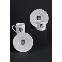 Neva N3422 Beşiktaş Lisanslı Arma Logo 2'li Kahve Fincan Takımı-Bjk