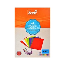 Sarff 15201014 A4 100 Adet Pvc Mavi Cilt Kapağı