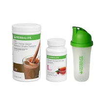 Herbalife 5 Çikolata Aromalı Shake + Konsantre Ahududulu Çay 50gr + Hediye Shaker