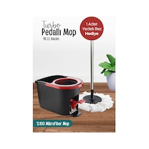 Grimorlife Ultra Güçlü Pedallı Döner Başlıklı Mop Temizlik Seti 16 Litre