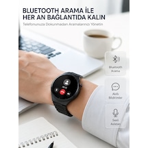 Akıllı Saat Android Ve İos Uyumlu Bluetooth Arama, Amoled Hd Ekran Ve 3'lü Kordon Seti - Lisinya