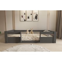 Herseycik Ninnimo Montessori 90X190 Yatak Uyumlu Karyola M7-4 Antrasit