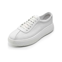 Costo Shoes Büyük Numara Deri Spor Ayakkabı Beyaz