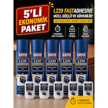 5 Adet Ultra Çok Güçlü Ve Hızlı Japon Yapıştırıcı 200 Ml+ 50 Gr