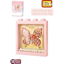 Loz Ledli Pembe Dekoratif Ve Koleksiyonluk Kelebek Tablo 822 Parça Kelebek Modeli Yapım Seti Fflz-1960