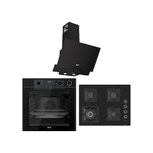 Ferre Fryart Steam & Airfry QEP64CS + SC405 - WFA + D063 - SA Siyah Ankastre Set