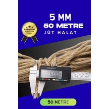 Hubrendy Sh 5 Mm 50 Metre Jüt Halat Dekoratif Hasır İp Urgan Süs