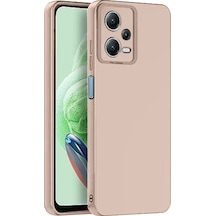 Newface Xiaomi Redmi Note 12 Pro 5g Kılıf Nano İçi Kadife Silikon - Pudra