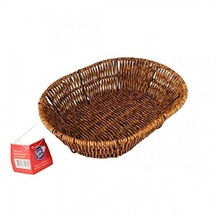 Hasır Oval Sepet Rattan Ekmek Sepeti - Meyve Sepeti 27x20x7cm