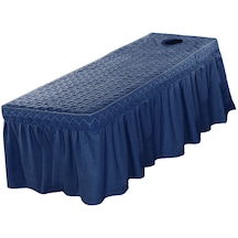 Suntek Delikli 75x28inç Masaj Kozmetik Tablo Valance Sheet Mavi