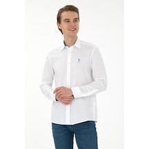 U.s. Polo Assn. Erkek Beyaz Gömlek Desenli 50292303-vr013 Beyaz