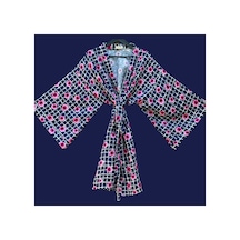 Lila Mare Keten Kumaşlı Handmade Beachwear Yazlık Kimono Standart Bedenlere 36-44 Arası Uygundur Renkli Renkli