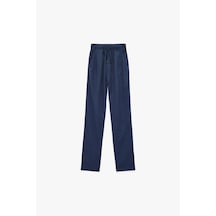 Koton Çocuk Keten Ve Viskon Karışımlı Beli Bağcıklı Basic Pantolon Lacivert