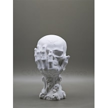 9cm Skull İn Hand Premium Dekor Kuru Kafa El Objesi Biblo