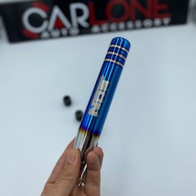 Drift-drag Nos Logolu Mavi-gümüş Sert Metal Malzeme Süper Lüx