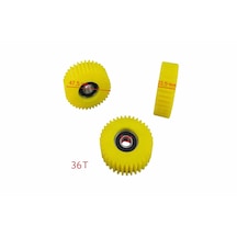 Fat Bike Plastik Dişli Rulmanlı 3 Lü Set 36 T 15,5 Mm Açık Sarı