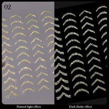 3d Reflektif Efekt Nail Art Sticker Model -2 55881-2