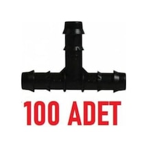 6Lık Te 100 Ad.Damla Sulama Parçası Aparatı Damlama Borusu Te Si