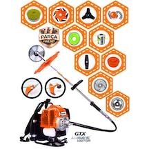 Prowackers German Wr-475 Pro Seri Sırt Tipi Benzinli Ot Çalı Çim Biçme Tırpanı+ 11 Pcs Full Set Hali Yıkamalı
