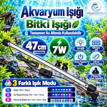 Akvaryum Işığı - Balık Işığı - Bitki Işığı - 47 Cm - 24 Led - Tamamen Su İçinde Kullanılabilir - 3 Modlu - 7w - Mükemmel Işık