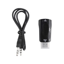 Pc, Dizüstü Bilgisayar, Dvd Ve Masaüstü Bilgisayarlar İçin Vga Dönüştürücü Altın Kaplama 3,5 Mm Ses Kablosu - Uyumlu - Kaiyi