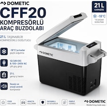 Dometic Cff20 Kompresörlü Araç Buzdolabı 21l 220v Ac / 12-24v Dc