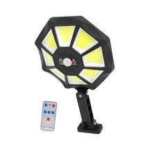 Zb-168b Kumandalı 3 Kademeli 168 Cob Ledli Sensörlü Beyaz Solar Aydınlatma 10 Parça Siyah