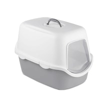 Stefanplast Cathy Beyaz/gri Kedi Tuvaleti 56x40x40cm P276