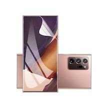 Samsung Galaxy Note 20 Ultra İle Uyumlu Şeffaf Esnek Kavisli Ekranı Tam Kaplayan Pet Ekran Koruyucu
