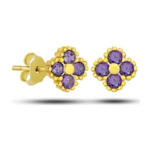 Hk Gümüş Kadın Küpe Gold Yonca Çivili Mor Taşlı Çocuk Gümüş Takı Hediyelik Ürünler-204272 Çok Renkli Hk Gümüş Kadın Küpe Gold Yonca Çivili Mor Taşlı Çocuk Gümüş Takı Hediyelik Ürünler-204272 Çok Renkli