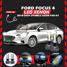 Ford Focus 4 2018-2024 Uzun Far Uyumlu Şimşek Etkili Led Xenon Pro Series H1